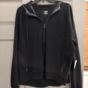 Old Navy Women's Dynamic Fleece Zip Hoodie Sweatshirt - Black NWT